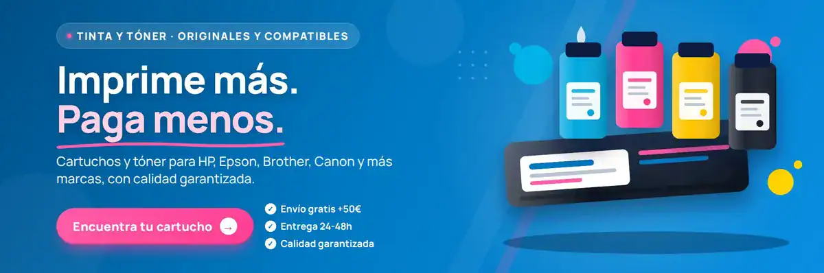 Comprar cartuchos de tinta y tóner originales y compatibles en ConsumiblesYa